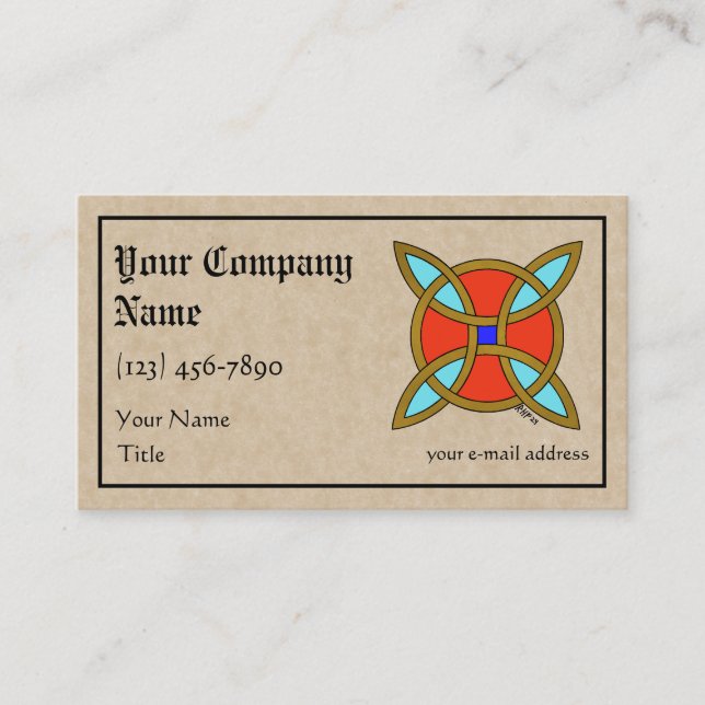 Cartão De Visita Nordic Protection from Witchcraft or Witch's Knot (Frente)