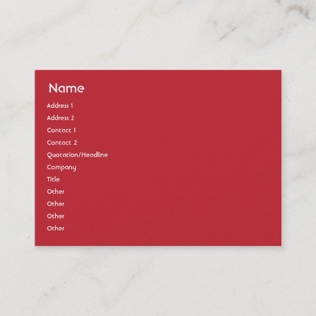 Cartão De Visita Noruega - Chubby (Frente)