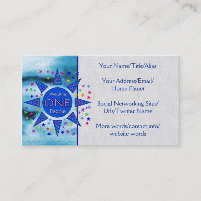Cartão De Visita Nós somos as pessoas uma (Frente)