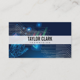 Cartão De Visita Nós técnicos e fundo do gráfico