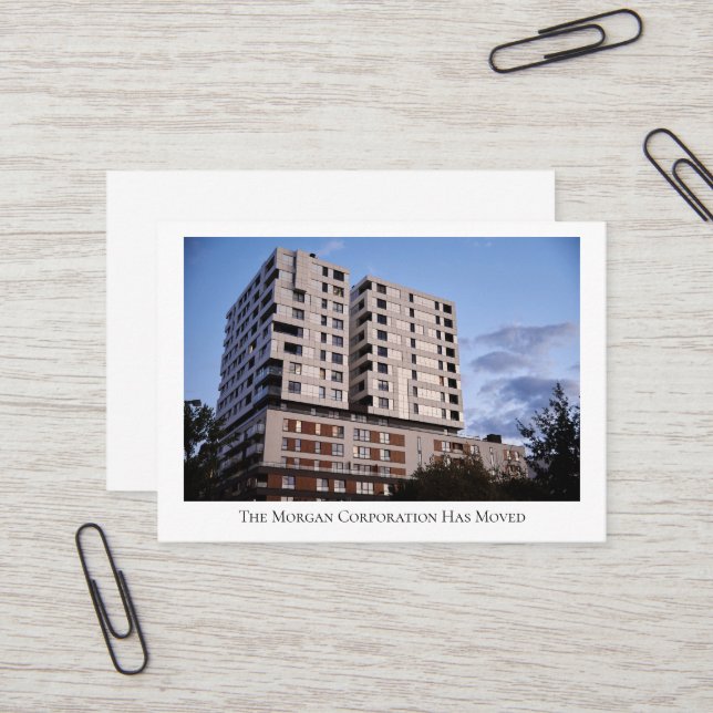 Cartão De Visita Nossa empresa mudou a movimentação personalizada d (Frente/Verso In Situ)