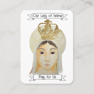 Cartão De Visita Nossa Senhora de Oração Fatima