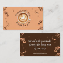 Nota de Agradecimento de Arte Latte de Cafeteria