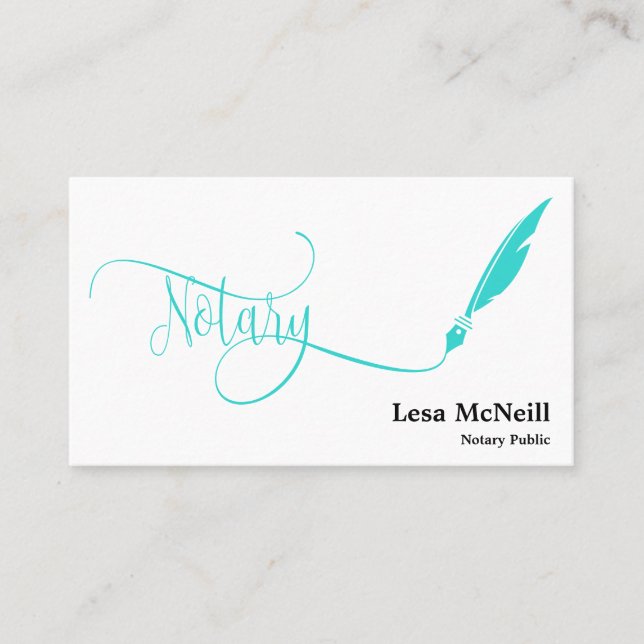Cartão De Visita nota de caneta do empréstimo de penas notarial, co (Frente)