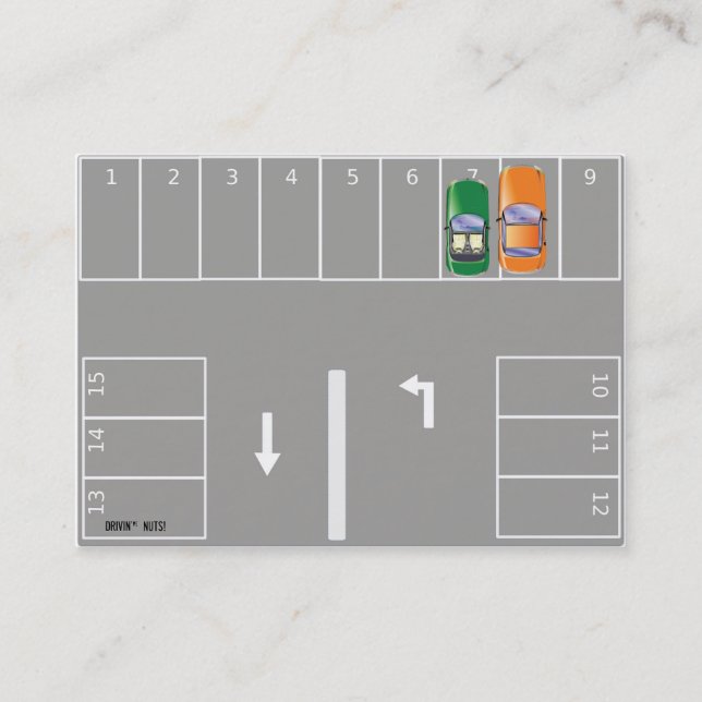 Cartão De Visita Nota de Estacionamento Engraçado (Frente)