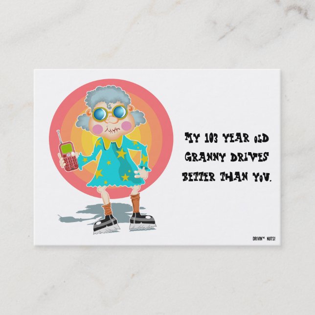 Cartão De Visita Nota de Estacionamento Engraçado (Frente)