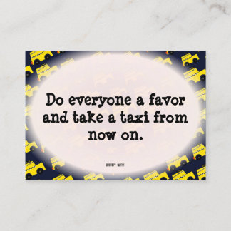 Cartão De Visita Nota de Estacionamento Engraçado