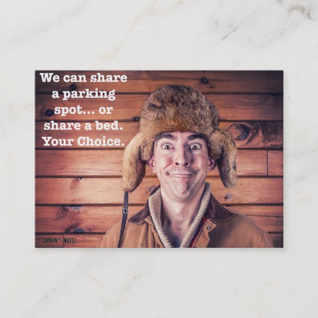 Cartão De Visita Nota de Estacionamento Engraçado (Frente)