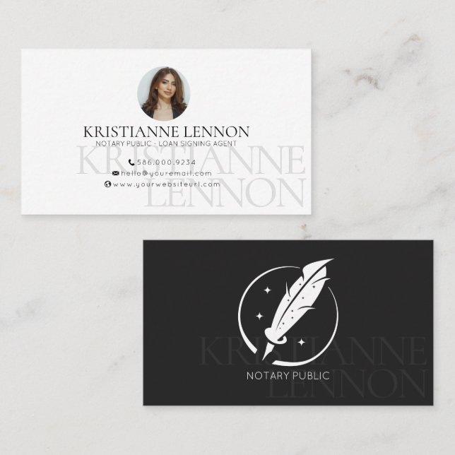 Cartão De Visita Notário - Agente de Assinatura de Empréstimo - Mod (Frente/Verso)