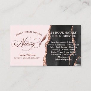 Cartão De Visita Notário móvel e agente de assinatura de empréstimo