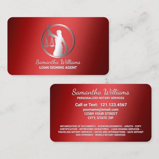 Cartão De Visita Notário Profissional Público (Frente/Verso)