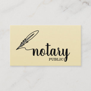 Cartão De Visita Notário Público Elegante Script Simples