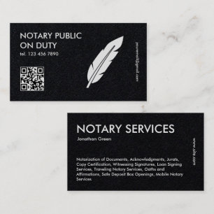 Cartão De Visita Notário Público QR