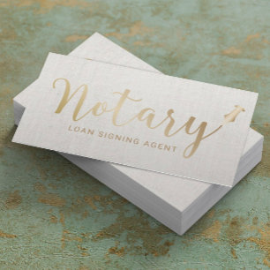 Cartão De Visita Notário - roteiro Dourado elegante de assinatura