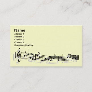 Cartão De Visita Notas musicais