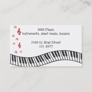 Cartão De Visita Notas musicais