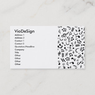 Cartão De Visita notas musicais