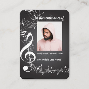 Cartão De Visita Notas Musicais de Lembrança Cristã