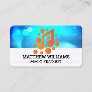 Cartão De Visita Notas Musicais Logotipo Sonoro