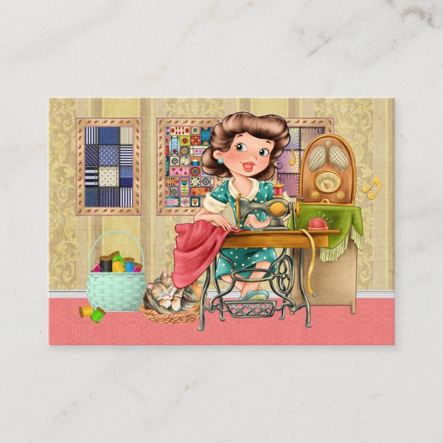 Cartão De Visita Novas costuras/Esforço de foca/Moda (Frente)