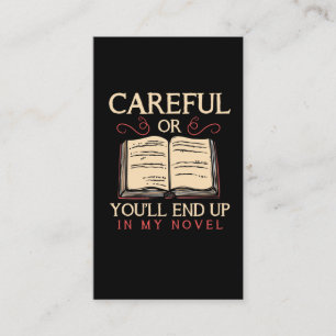 Cartão De Visita Novelista Engraçado Autora da Máquina Testemunha