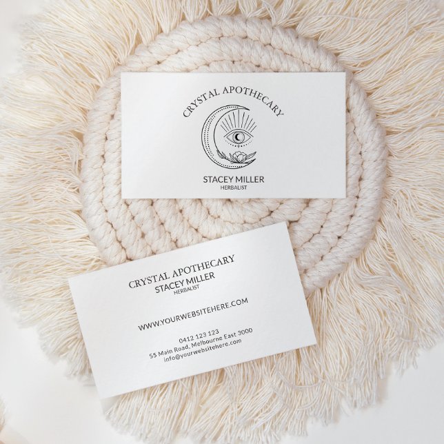 Cartão De Visita Novo apóstolo preto e branco simples (Criador carregado)