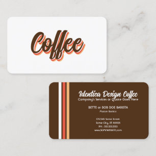 Cartão De Visita NOVO café retrô