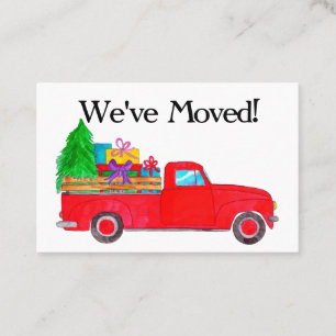 Cartão De Visita Novo Caminhão de Vintage com presentes de Natal