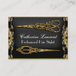 Cartão De Visita Núcleo Preto - Tesoura Dupla