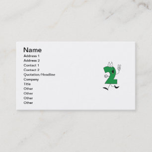 Cartão De Visita Número de Camisetas e presentes de segundo anivers