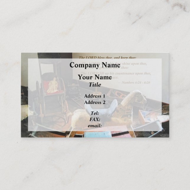 Cartão De Visita Números 6:24-26 O LORD abençoa você e mantém (Frente)