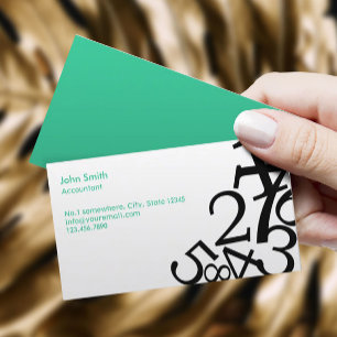 Cartão De Visita Números aleatórios da contabilidade da