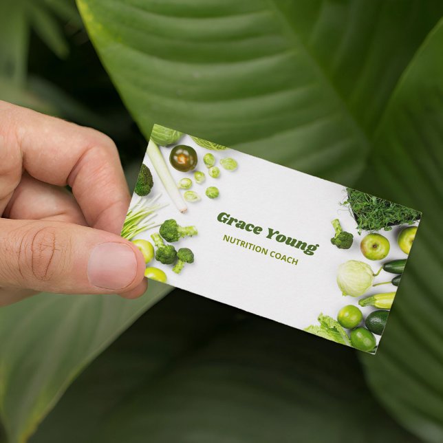 Cartão De Visita Nutricionista do Treinador Nutricional (Nutritionist Business Cards)