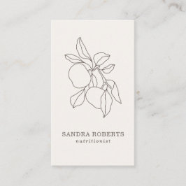 Cartão de visita nutricionista moderno