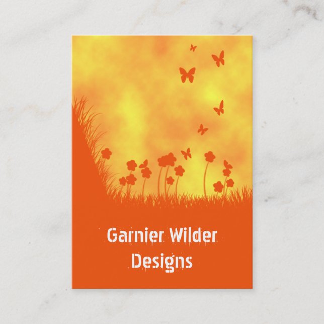 Cartão De Visita nuvem da borboleta (Frente)