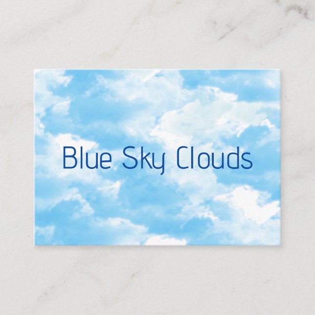 Cartão De Visita Nuvens Céu Azul (Frente)