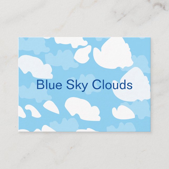 Cartão De Visita Nuvens Céu Azul (Frente)