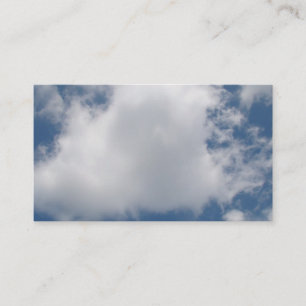 Cartão De Visita Nuvens Cumulus Puffy no Céu Azul