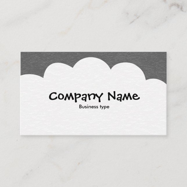 Cartão De Visita Nuvens Fluffy - Cinzas (Frente)