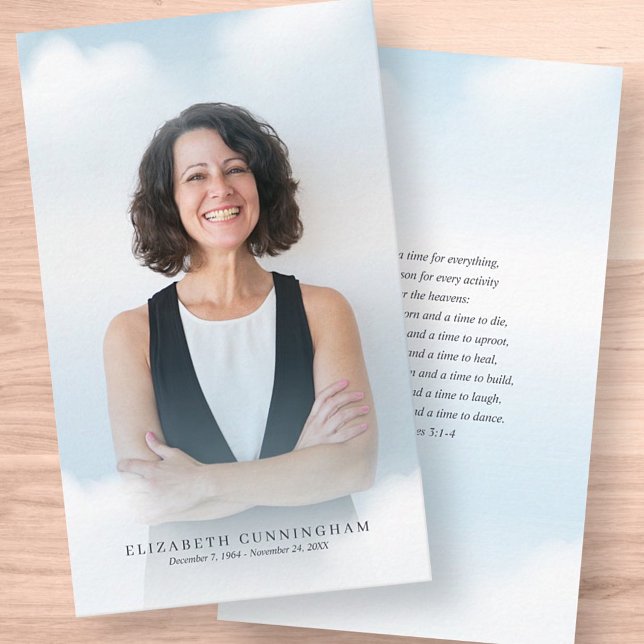 Cartão De Visita Nuvens Funerais Memoriais no Céu Foto Moderna (Criador carregado)