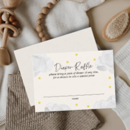 Cartão De Visita Nuvens Gênero Fralda neutro do Chá de fraldas Raff