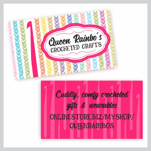 Cartão De Visita O arco-íris colore cordas do fio do gancho de