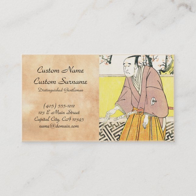 Cartão De Visita O ator Onoye Matsusuke mim como um homem que (Frente)