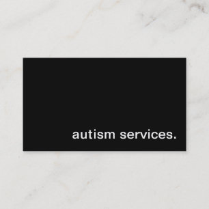 Cartão De Visita O autismo presta serviços de manutenção ao cart