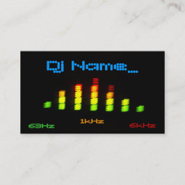 Cartão De Visita O bar pessoal EQ do equalizador do DJ - adicione