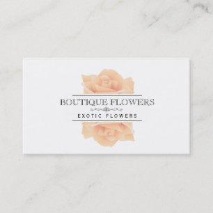 Cartão De Visita O boutique floresce   elegante, clássico