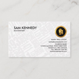 Cartão De Visita O branco liso simples numera o contador financeiro