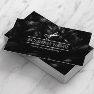 Cartão De Visita O cabelo encaracolado chique do cabeleireiro &