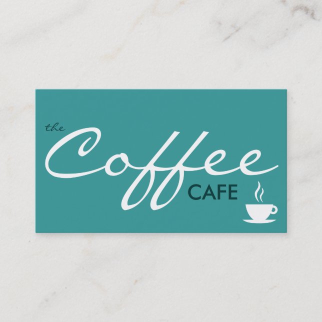 Cartão De Visita o café do CAFÉ. (cor customizável) (Frente)