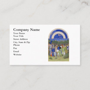 Cartão De Visita O calendário medieval pode Taurus & Gêmeos